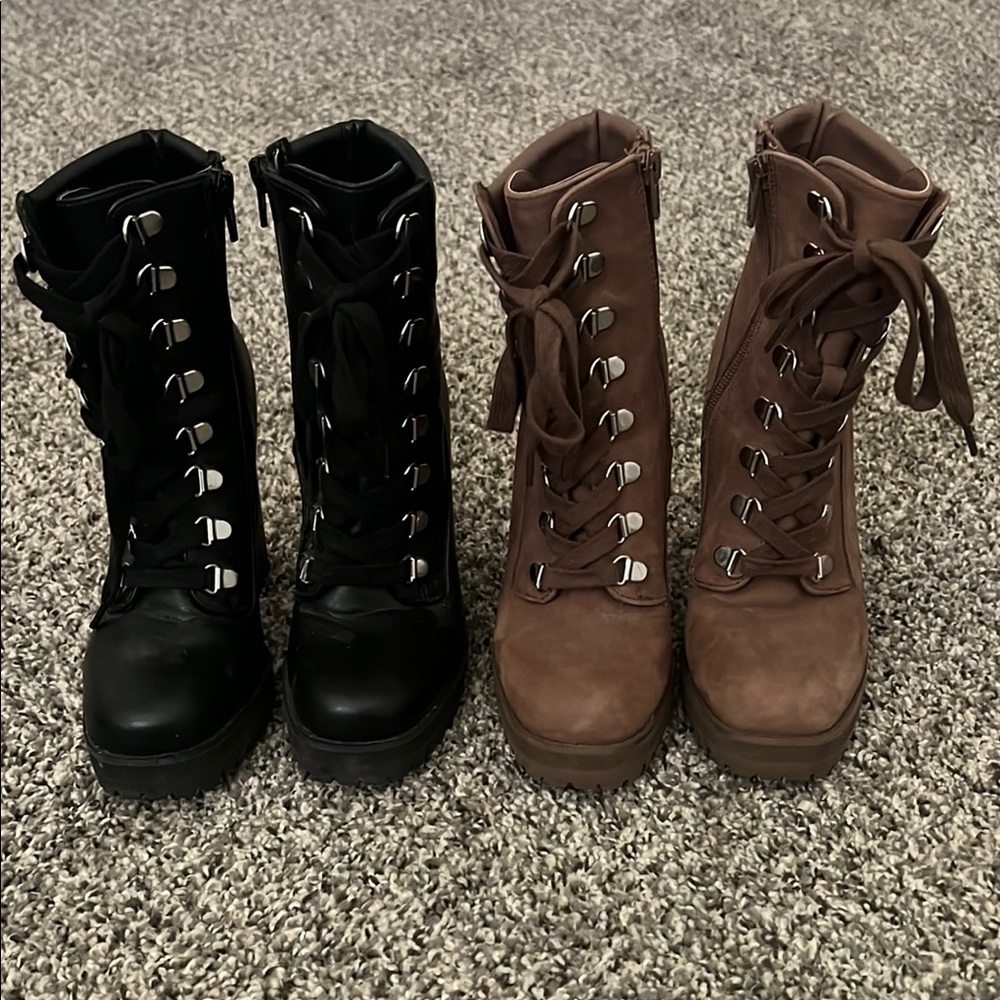 Stylish Black and Brown Women's Steve Madden Boots